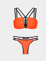 NEW FEELING Womens Orange Bikinis