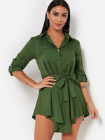 OEM Ladies Army Green Casual Dresses