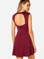 NEW FEELING Womens Red V-Neck Dresses