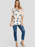 NEW FEELING Womens White T-Shirts