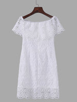 NEW FEELING Womens White Mini Dresses