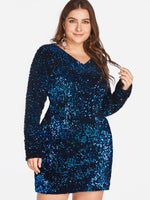 ODM Ladies Long Sleeve Plus Size Dress