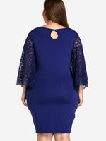 NEW FEELING Womens Blue Plus Size Dresses