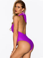 NEW FEELING Womens Purple One-Pieces