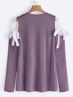 NEW FEELING Womens Purple T-Shirts