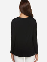 NEW FEELING Womens Black T-Shirts