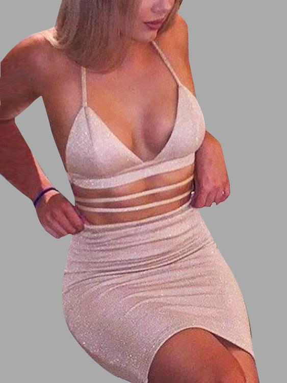 NEW FEELING Womens Pink Two Piece Outfits