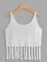 NEW FEELING Womens White Camis