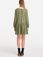 NEW FEELING Womens Army Green Casual Dresses