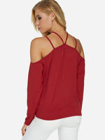 NEW FEELING Womens Burgundy T-Shirts