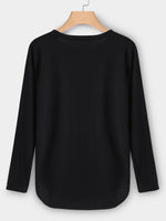 NEW FEELING Womens Black T-Shirts