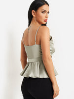 NEW FEELING Womens Green Camis