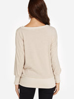 NEW FEELING Womens Beige T-Shirts