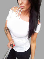 NEW FEELING Womens White T-Shirts