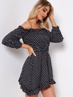 OEM Ladies Black Off The Shoulder Dresses