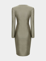 NEW FEELING Womens Khaki Midi Dresses