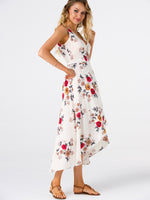 OEM Ladies White Floral Dresses