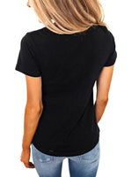 NEW FEELING Womens Black T-Shirts