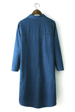NEW FEELING Womens Blue Shirt Dresses