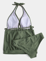 NEW FEELING Womens Green Tankinis