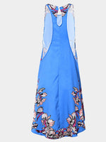 NEW FEELING Womens Blue Floral Dresses