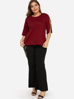 OEM ODM Womens Half Sleeve Plus Size Tops