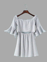 NEW FEELING Womens Striped Mini Dresses