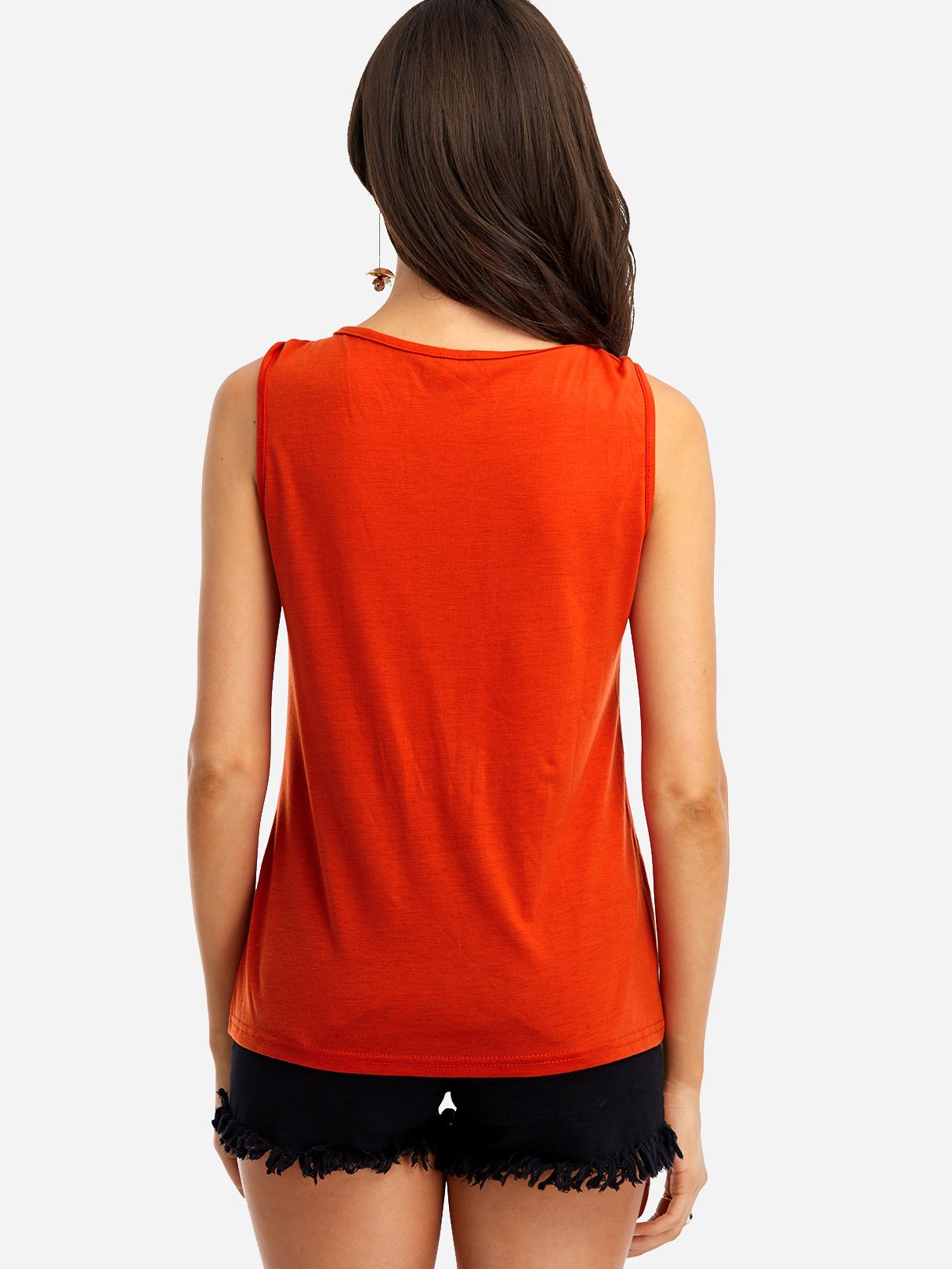 NEW FEELING Womens Orange Camis