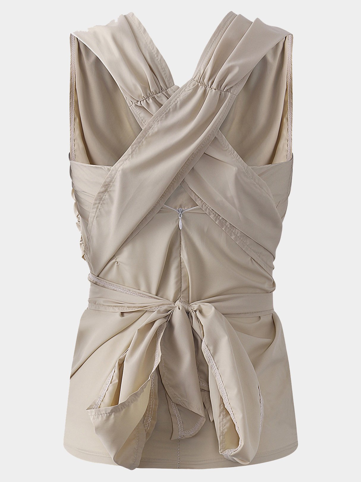 NEW FEELING Womens Khaki V-Neck Dresses