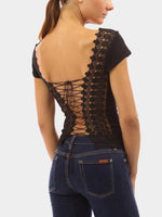 NEW FEELING Womens Black T-Shirts