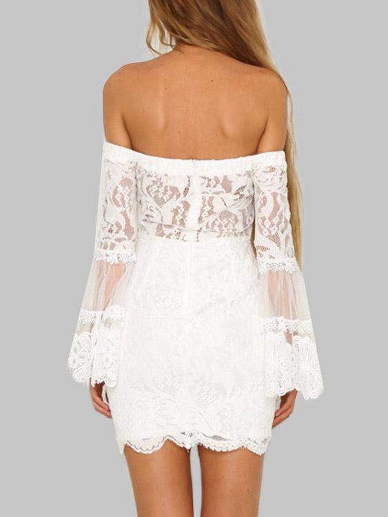NEW FEELING Womens White Off The Shoulder Dresses
