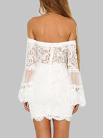 NEW FEELING Womens White Off The Shoulder Dresses