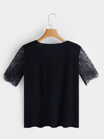 NEW FEELING Womens Black T-Shirts