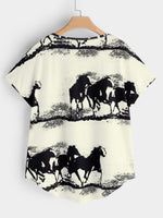 NEW FEELING Womens Coffee Plus Size Tops