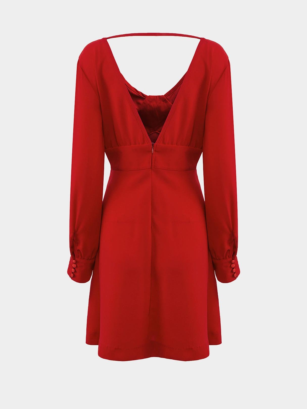 NEW FEELING Womens Burgundy V-Neck Dresses