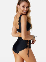 NEW FEELING Womens Black Bikinis