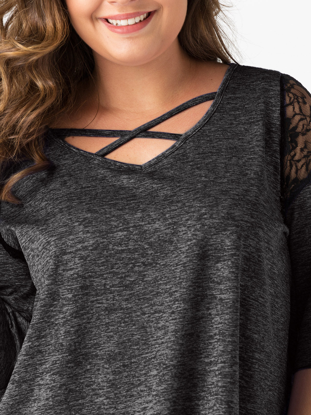 ODM Ladies Half Sleeve Plus Size Tops