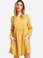 Custom Black Long Sleeve Dress
