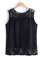 NEW FEELING Womens Black Plus Size Tops