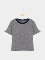 Wholesale Round Neck Grey Fashion T-Shirts