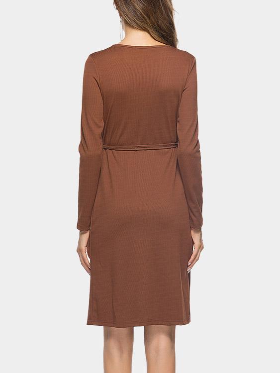 OEM ODM Womens Long Sleeve Midi Dress