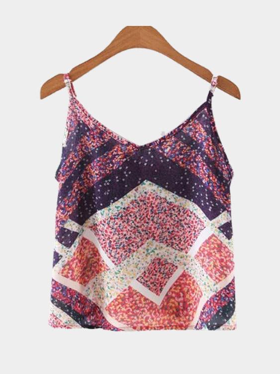 Wholesale Floral Print Sleeveless Cami