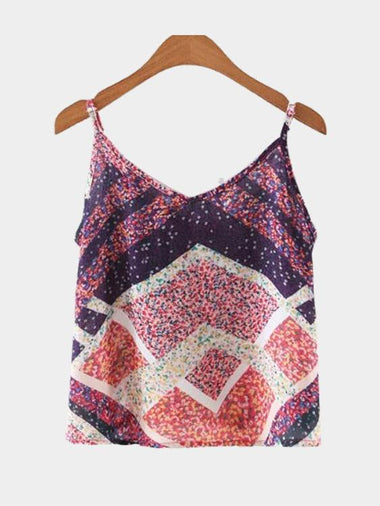 Wholesale Floral Print Sleeveless Cami