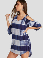 OEM Ladies Blue Mini Dresses