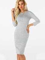 OEM ODM Womens Long Sleeve Midi Dress