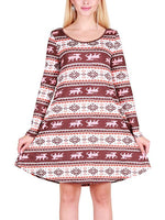 ODM Ladies Long Sleeve Casual Dresses