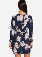 NEW FEELING Womens Navy Floral Dresses