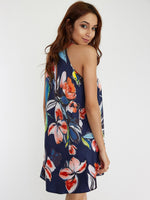 NEW FEELING Womens Navy Floral Dresses