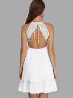 NEW FEELING Womens White Mini Dresses