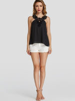 NEW FEELING Womens Black Camis